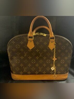 Vintage Louis Vuitton Alma PM Monogram Canvas Top Handle Satchel Bag France